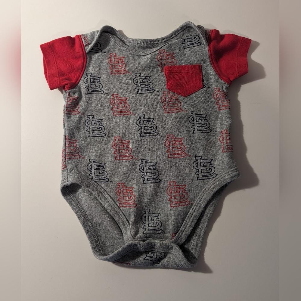 GEN2 St.Louis Cardinals 3/6M Onesie Short Sleeve 100% Cotton